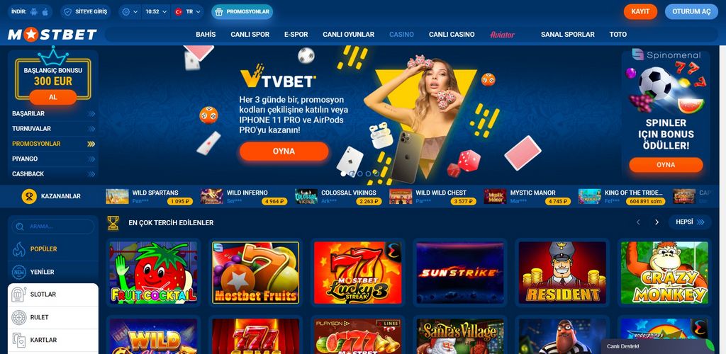 Mostbet, société de paris en ligne en France